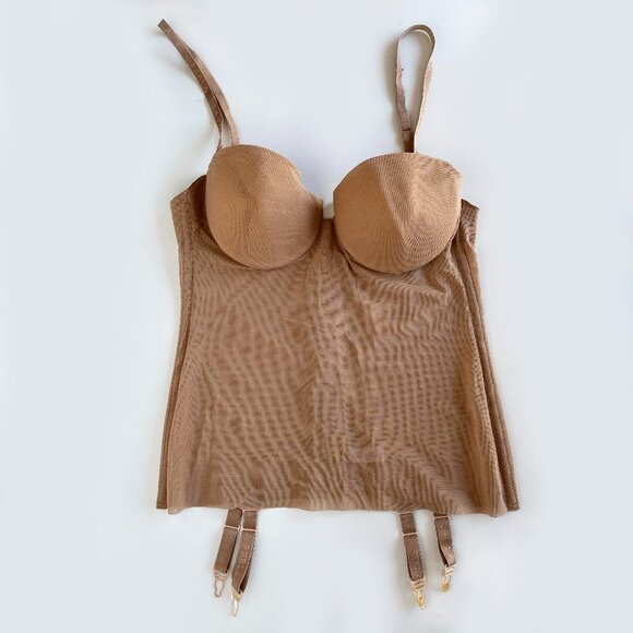 La Perla Italy Nude Removable Straps Shapewear Corset Lingerie Size 3 - Picture 1 of 11